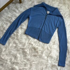 Urban Outfitters Blue Zip-Up Sweater